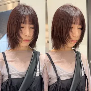 ミディアム ୨୧柔らかいカラー nozomi ୨୧のヘアスタイル
