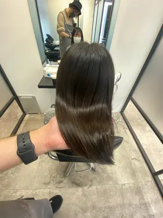 ミディアム カラー 【艶髪×韓国風】 毛流れ職人 RYOのヘアスタイル