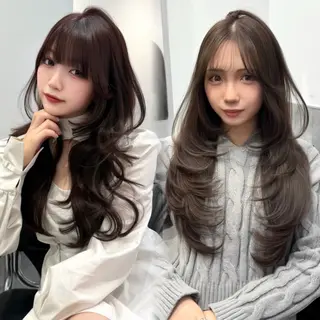 ロング カラー 韓国系支持率No.1 レイヤー特化/きょうのヘアスタイル