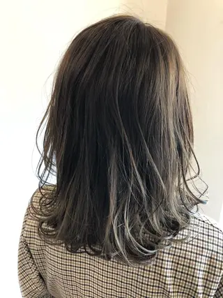セミロング カラー 口コミ評価4.9⭐︎ カワナベ マサシのヘアスタイル