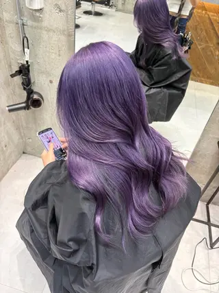ロング カラー KAEDE🌺Wカ ラー/ホワイトカラーのヘアスタイル