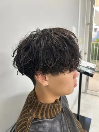 パーマ メンズ カズキ🌼曲がる 縮毛矯正のヘアスタイル