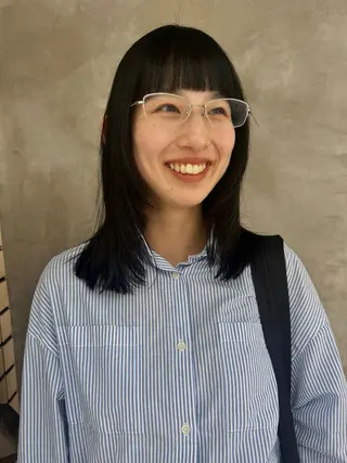 ミディアム カラー デザインカット/ パーマ/nanaのヘアスタイル