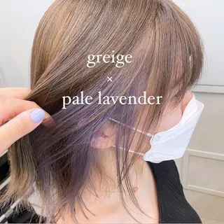 ミディアム カラー 岡野 静華のヘアスタイル