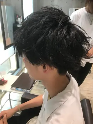 ミディアム カラー パーマ ヘアアレンジ メンズ キッズ ネイル マツエク・マツパ EnBlesS西宮 マンツーマン神道有基のヘアスタイル