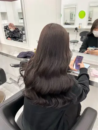 ロング カラー 中韓レイヤー/ ブラウン🤎はやとのヘアスタイル