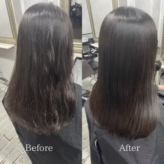 セミロング 艶髪/透明感カラー 山﨑俊輔のヘアスタイル