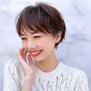 ショート カラー 岡安優太 顔まわり似合せが得意のヘアスタイル