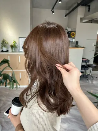 セミロング カラー おおひら ののはのヘアスタイル