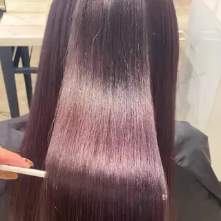 ロング カラー ヘアアレンジ 新宿⌇韓国風ヘア ⌇透明感カラーのヘアスタイル