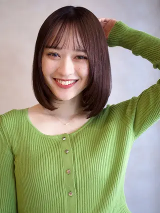 ミディアム カラー 越後 遥/ 透明感カラー🪞🤍のヘアスタイル