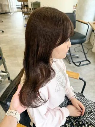 ロング カラー ヘアアレンジ Himawari♡ 柔らかいカラーのヘアスタイル