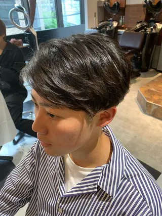 ミディアム 坪井 彰吾のヘアスタイル