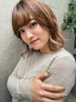 ミディアム カラー ツヤ美髪💐 髪質改善/高山愛来のヘアスタイル