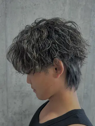 メンズ 髪質改善×白髪ぼかし 美容師✂️武澤龍賀のヘアスタイル