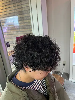 パーマ メンズ 【毎朝セット3分】 メンズパーマ　真人のヘアスタイル