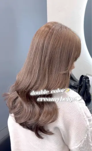 ロング カラー 新宿⌇韓国風ヘア ⌇透明感カラーのヘアスタイル