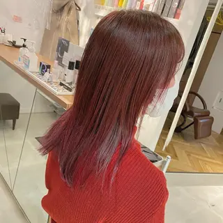 セミロング カラー 髪質改善特化 安東駿介のヘアスタイル