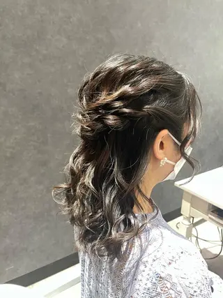 ミディアム ヘアアレンジ Hair Labo ASH  あみん♡のヘアスタイル