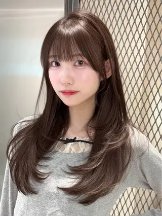 セミロング 谷川が作る熊本1🥇 レイヤーカットのヘアスタイル