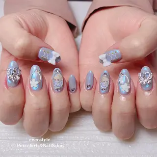 ミディアム ネイル 🐾enen style 🐾のネイルデザイン