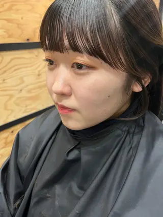 ミディアム カラー パーマ ヘアアレンジ メンズ キッズ ネイル マツエク・マツパ アイブロウ 久木原 ゆりのヘアスタイル