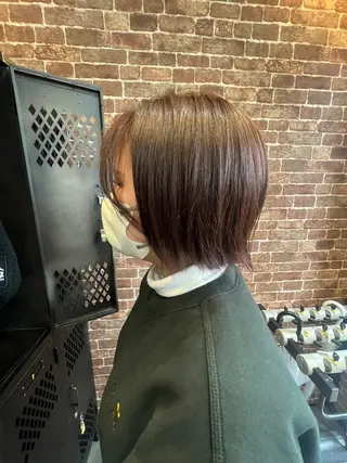 セミロング カラー 久木原 ゆりのヘアスタイル