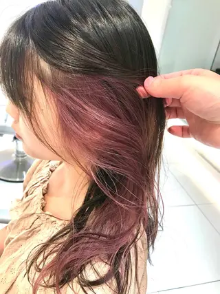 ミディアム カラー 加藤 憂のヘアスタイル