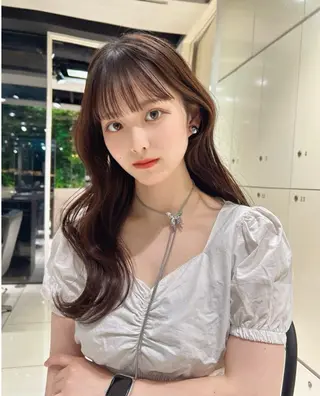 ロング カラー 縮毛矯正・癒し ヘッドスパ🧸ここなのヘアスタイル