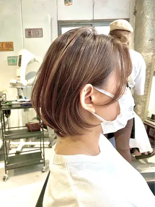 ショート カラー ✂︎cadre✂︎ 🪶かまだれいし🪶のヘアスタイル