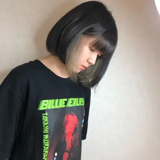 ミディアム カラー パーマ ムトウセイマ/ 縮毛矯正/ブリーチのヘアスタイル