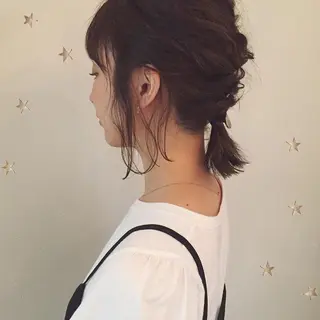 ミディアム ヘアアレンジ 市川 千夏のヘアスタイル