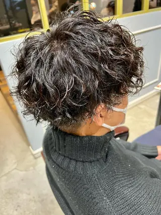 ショート パーマ メンズ 🦩パーマン🦩佐藤 航太のヘアスタイル