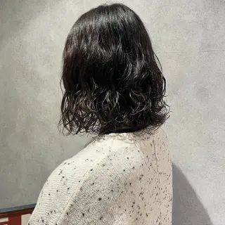 ミディアム パーマ yumemiレイヤー ✴︎ 透明感カラーのヘアスタイル