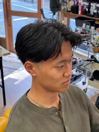 ミディアム メンズ カンタ/新宿 /フェードのヘアスタイル