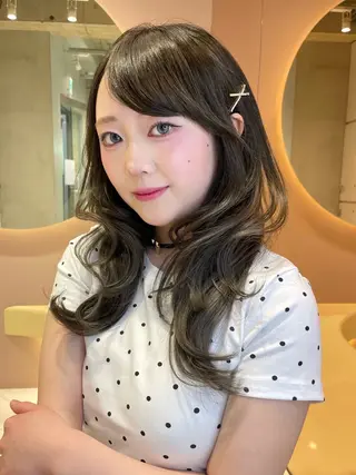 セミロング 大宮🤍縮毛矯正 レイヤー🪽なるのヘアスタイル