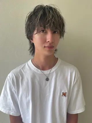 ショート カラー パーマ ヘアアレンジ メンズ 透明感カラー🫧🌈 似合わせカット✂︎のヘアスタイル