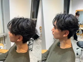 ショート メンズ センターパート職人 柏/メンズ/ ハルキのヘアスタイル