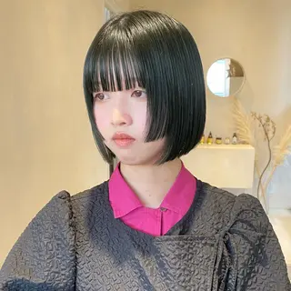 ショート カラー ボブ/ミニボブ 透明感カラーkadoのヘアスタイル