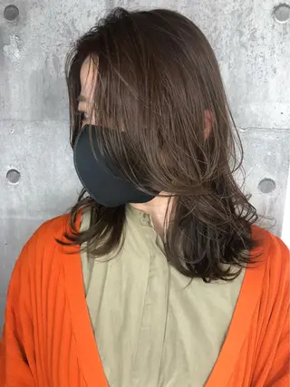 セミロング 早瀬裕之 パーマのヘアスタイル