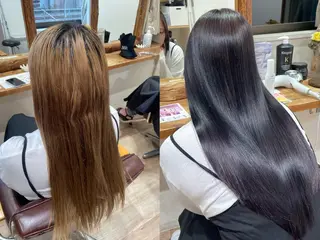 ロング カラー コトミ【メンズ】 【曲がる縮毛矯正】のヘアスタイル