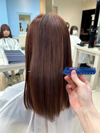 セミロング 朝ラク縮毛矯正 kiryuのヘアスタイル