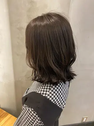 ミディアム カラー パーマ ヘアアレンジ 顔周りカット・相談 レイヤーも◎しずくのヘアスタイル