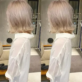 ミディアム カラー ⭐️横浜ブリーチ特化 美容師 堤涼⭐️のヘアスタイル