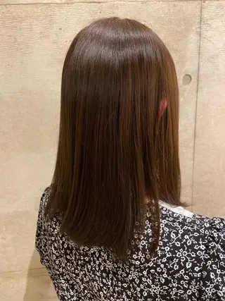 セミロング カラー なかむら ゆきのヘアスタイル