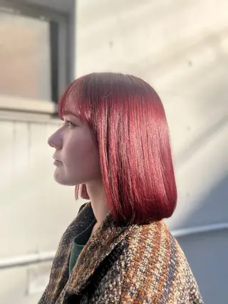 ミディアム カラー g.hair design所属・saaya💙 ブリーチなしカラーのヘアスタイル