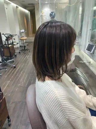 ミディアム デジタルパーマ🫧 韓国風ヘア🫧サクラのヘアスタイル