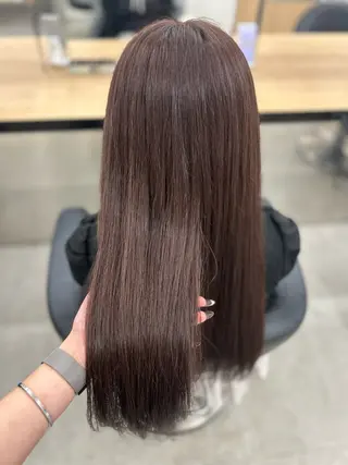 ロング カラー YUKA🤍ベージュ /ミルクティーのヘアスタイル