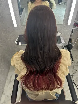 ロング キムラ ユウリのヘアスタイル