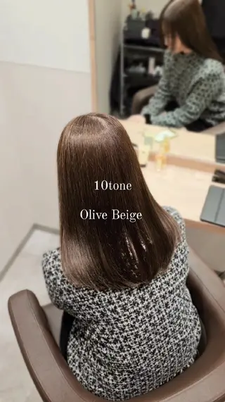 ミディアム カラー 縮毛矯正をしている人 のためのカラーのヘアスタイル